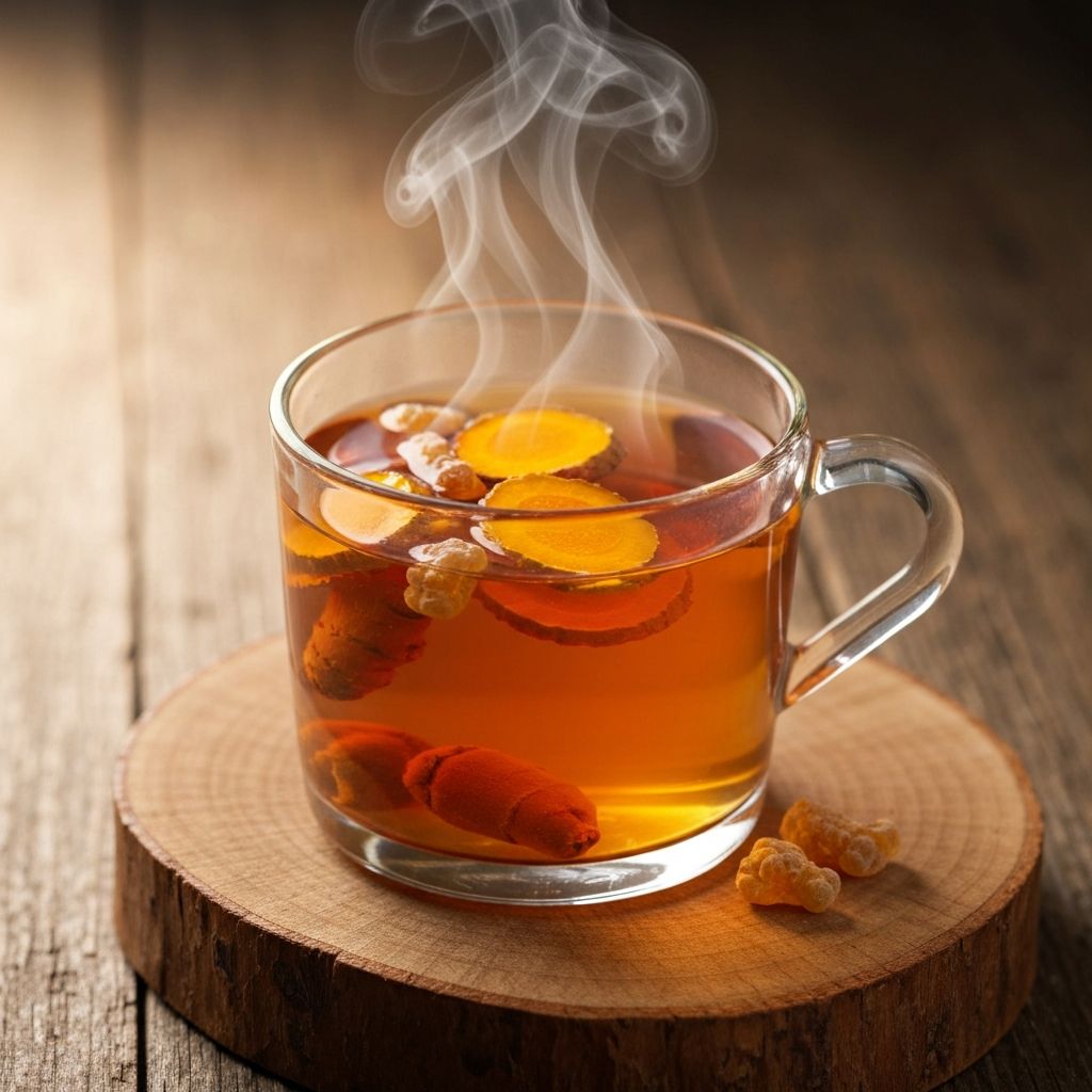 Dried herbal tea preparation